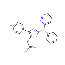 O=C(O)Cc1sc([C@@H](c2ccccc2)c2ccccn2)nc1-c1ccc(Cl)cc1 ZINC000045355245