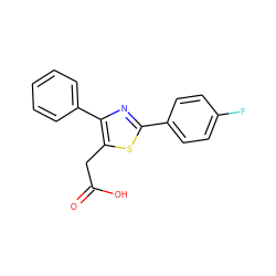 O=C(O)Cc1sc(-c2ccc(F)cc2)nc1-c1ccccc1 ZINC000032228983