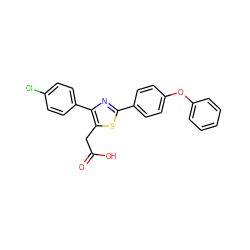 O=C(O)Cc1sc(-c2ccc(Oc3ccccc3)cc2)nc1-c1ccc(Cl)cc1 ZINC000045338917