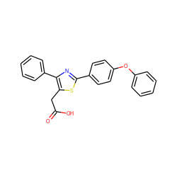 O=C(O)Cc1sc(-c2ccc(Oc3ccccc3)cc2)nc1-c1ccccc1 ZINC000045338741