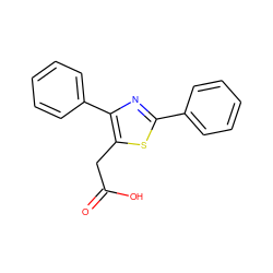 O=C(O)Cc1sc(-c2ccccc2)nc1-c1ccccc1 ZINC000000169124