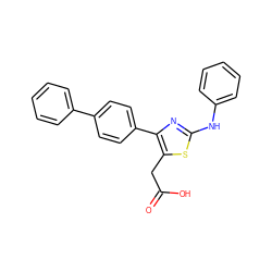 O=C(O)Cc1sc(Nc2ccccc2)nc1-c1ccc(-c2ccccc2)cc1 ZINC000045371850