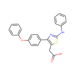 O=C(O)Cc1sc(Nc2ccccc2)nc1-c1ccc(Oc2ccccc2)cc1 ZINC000002817826