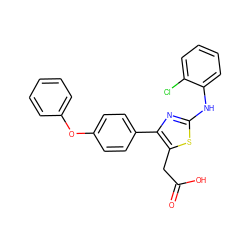 O=C(O)Cc1sc(Nc2ccccc2Cl)nc1-c1ccc(Oc2ccccc2)cc1 ZINC000013425541