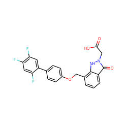 O=C(O)Cn1[nH]c2c(COc3ccc(-c4cc(F)c(F)cc4F)cc3)cccc2c1=O ZINC000096269823