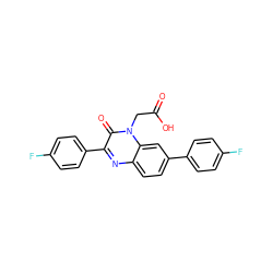 O=C(O)Cn1c(=O)c(-c2ccc(F)cc2)nc2ccc(-c3ccc(F)cc3)cc21 ZINC000299870980