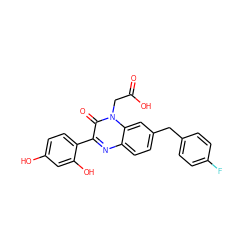 O=C(O)Cn1c(=O)c(-c2ccc(O)cc2O)nc2ccc(Cc3ccc(F)cc3)cc21 ZINC000299864368