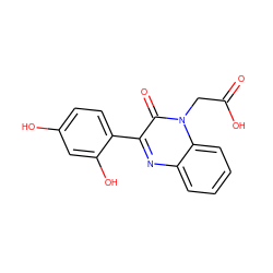 O=C(O)Cn1c(=O)c(-c2ccc(O)cc2O)nc2ccccc21 ZINC000299860577