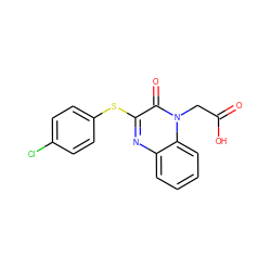 O=C(O)Cn1c(=O)c(Sc2ccc(Cl)cc2)nc2ccccc21 ZINC000299859414