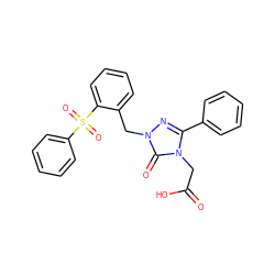 O=C(O)Cn1c(-c2ccccc2)nn(Cc2ccccc2S(=O)(=O)c2ccccc2)c1=O ZINC000653723634