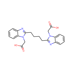 O=C(O)Cn1c(CCCCc2nc3ccccc3n2CC(=O)O)nc2ccccc21 ZINC000004535247