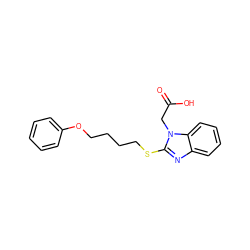 O=C(O)Cn1c(SCCCCOc2ccccc2)nc2ccccc21 ZINC000084653270