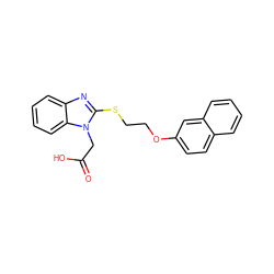 O=C(O)Cn1c(SCCOc2ccc3ccccc3c2)nc2ccccc21 ZINC000169727963