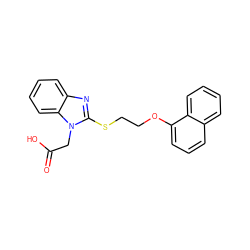 O=C(O)Cn1c(SCCOc2cccc3ccccc23)nc2ccccc21 ZINC000003011959