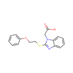 O=C(O)Cn1c(SCCOc2ccccc2)nc2ccccc21 ZINC000169355691