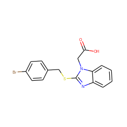 O=C(O)Cn1c(SCc2ccc(Br)cc2)nc2ccccc21 ZINC000084654804