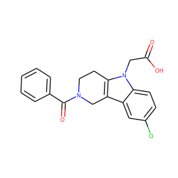 O=C(O)Cn1c2c(c3cc(Cl)ccc31)CN(C(=O)c1ccccc1)CC2 ZINC000038224654