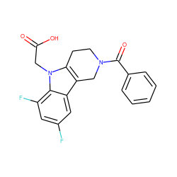 O=C(O)Cn1c2c(c3cc(F)cc(F)c31)CN(C(=O)c1ccccc1)CC2 ZINC000096271040