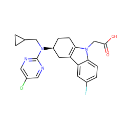 O=C(O)Cn1c2c(c3cc(F)ccc31)C[C@@H](N(CC1CC1)c1ncc(Cl)cn1)CC2 ZINC000118879087