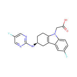 O=C(O)Cn1c2c(c3cc(F)ccc31)C[C@@H](Nc1ncc(F)cn1)CC2 ZINC000144480107