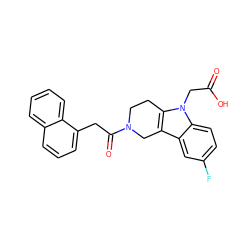 O=C(O)Cn1c2c(c3cc(F)ccc31)CN(C(=O)Cc1cccc3ccccc13)CC2 ZINC000096271029