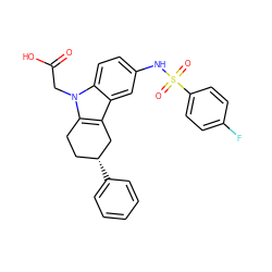 O=C(O)Cn1c2c(c3cc(NS(=O)(=O)c4ccc(F)cc4)ccc31)C[C@H](c1ccccc1)CC2 ZINC000028344943