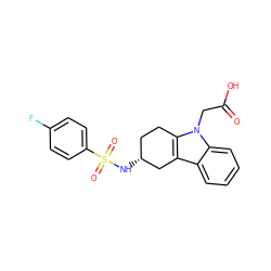 O=C(O)Cn1c2c(c3ccccc31)C[C@H](NS(=O)(=O)c1ccc(F)cc1)CC2 ZINC000013608919