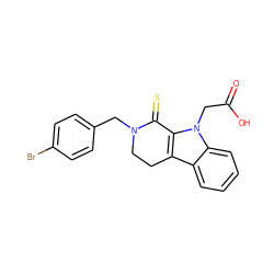 O=C(O)Cn1c2c(c3ccccc31)CCN(Cc1ccc(Br)cc1)C2=S ZINC000073198542