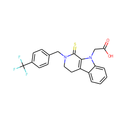 O=C(O)Cn1c2c(c3ccccc31)CCN(Cc1ccc(C(F)(F)F)cc1)C2=S ZINC000073198541