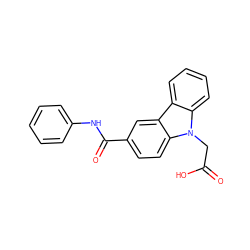 O=C(O)Cn1c2ccccc2c2cc(C(=O)Nc3ccccc3)ccc21 ZINC000096271110