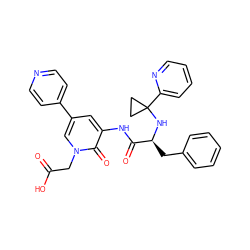 O=C(O)Cn1cc(-c2ccncc2)cc(NC(=O)[C@H](Cc2ccccc2)NC2(c3ccccn3)CC2)c1=O ZINC000095557109