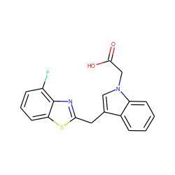 O=C(O)Cn1cc(Cc2nc3c(F)cccc3s2)c2ccccc21 ZINC000011536147