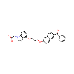 O=C(O)Cn1ccc2c(OCCCOc3ccc4cc(C(=O)c5ccccc5)ccc4c3)cccc21 ZINC000013681510