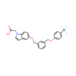 O=C(O)Cn1ccc2cc(OCc3cccc(COc4ccc(C(F)(F)F)cc4)c3)ccc21 ZINC000028822721