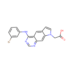 O=C(O)Cn1ccc2cc3c(Nc4cccc(Br)c4)ncnc3cc21 ZINC000003815152