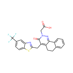 O=C(O)Cn1nc2c(c(Cc3nc4cc(C(F)(F)F)ccc4s3)c1=O)CCc1ccccc1-2 ZINC000029559496