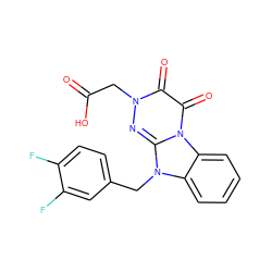 O=C(O)Cn1nc2n(Cc3ccc(F)c(F)c3)c3ccccc3n2c(=O)c1=O ZINC000013470508