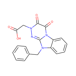 O=C(O)Cn1nc2n(Cc3ccccc3)c3ccccc3n2c(=O)c1=O ZINC000013470502