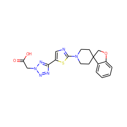 O=C(O)Cn1nnc(-c2cnc(N3CCC4(CC3)COc3ccccc34)s2)n1 ZINC000143381567