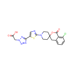 O=C(O)Cn1nnc(-c2cnc(N3CCC4(CC3)Cc3cccc(Cl)c3C(=O)O4)s2)n1 ZINC000200040471