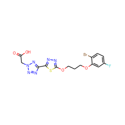 O=C(O)Cn1nnc(-c2nnc(OCCCOc3cc(F)ccc3Br)s2)n1 ZINC000082156963