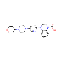 O=C(O)N1CCN(c2ccc(N3CCN(C4CCOCC4)CC3)cn2)c2ccccc21 ZINC000145917648