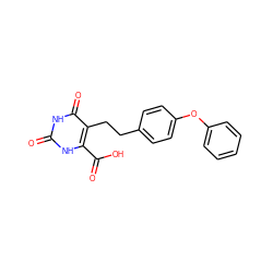 O=C(O)c1[nH]c(=O)[nH]c(=O)c1CCc1ccc(Oc2ccccc2)cc1 ZINC000098209548