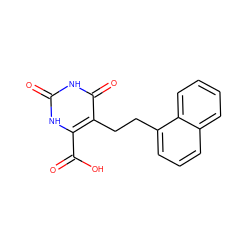 O=C(O)c1[nH]c(=O)[nH]c(=O)c1CCc1cccc2ccccc12 ZINC000098209554