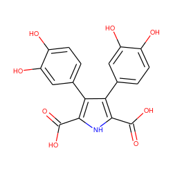 O=C(O)c1[nH]c(C(=O)O)c(-c2ccc(O)c(O)c2)c1-c1ccc(O)c(O)c1 ZINC000013587796