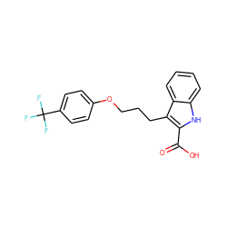 O=C(O)c1[nH]c2ccccc2c1CCCOc1ccc(C(F)(F)F)cc1 ZINC000095597103