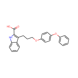 O=C(O)c1[nH]c2ccccc2c1CCCOc1ccc(Oc2ccccc2)cc1 ZINC000095596614