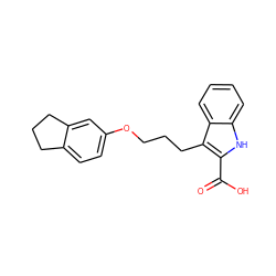 O=C(O)c1[nH]c2ccccc2c1CCCOc1ccc2c(c1)CCC2 ZINC000095595912