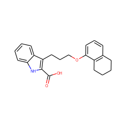 O=C(O)c1[nH]c2ccccc2c1CCCOc1cccc2c1CCCC2 ZINC000095595657