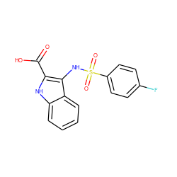 O=C(O)c1[nH]c2ccccc2c1NS(=O)(=O)c1ccc(F)cc1 ZINC000002232562